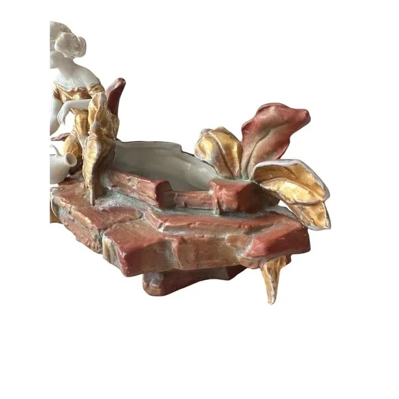 Antique Ernst Wahliss Porcelain Centerpiece – Art Nouveau Bisque Figurine